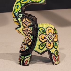Vintage Wooden Elephant Figurine